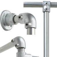 Konektor Aluminium Kelas Furnitur untuk Rangka Pipa Bulat Tahan Korosi Kimia untuk Konstruksi Pipa Teknik