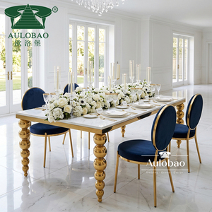 Modern <b>White</b> MDF Top Stainless Steel Frame Wedding & Hotel <b>Dining</b> <b>Table</b> for Home Use - Product Image 3
