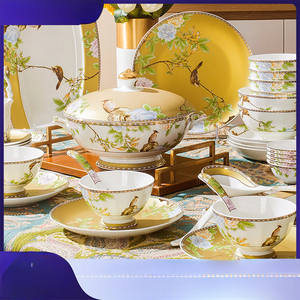 Jingdezhen, ensemble de vaisselle en porcelaine osseuse en céramique, vaisselle créative de style <span class=keywords><strong>chinois</strong></span> haut de gamme avec boîte-cadeau personnalisée pour usage domestique - Product Image 5