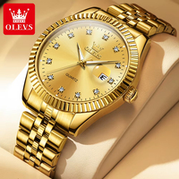 Montre classique pour homme OLEVS 5526, lumineuse, étanche, calendrier, acier inoxydable, montre-bracelet à quartz de luxe originale pour affaires
