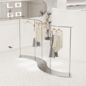<span class=keywords><strong>Nakajima</strong></span> magasin de vêtements créatif pour femmes présentoir élégant en forme de S support de tréfilage portable en acier inoxydable pour vêtements - Product Image 6