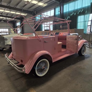 Mini Auto Eléctrico Vintage, Auto Clásico Eléctrico para Turismo, Venta al por Mayor, Auto Clásico Eléctrico Rosa Personalizado - Product Image 4