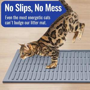 Tapis en silicone personnalisé pour litière de chat, tapis de boîte à litière en silicone, tapis d'alimentation imperméable pour éviter les déversements de nourriture et d'eau - Product Image 4