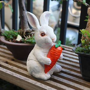 Figuras de Conejos Adorables de Resina, Adorno de Animales Impermeable para Jardín, Patio, Césped, Decoración Interior y Exterior - Product Image 3