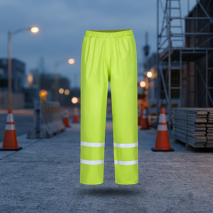 Pantalones de Seguridad Reflectantes de Alta Visibilidad, Impermeables, de Poliéster Amarillo, Ropa de Trabajo para Protección de Tráfico Vial - Product Image 2