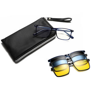 Nuevas gafas magnéticas para mujer, montura TR90, lentes TAC, antiluz azul, gafas de sol polarizadas con clips, juego de espejos 6226 - Product Image 1