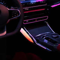 Pour BMW Série 3 G20 G28 / Série 4 G22 G26, éclairage intérieur en cristal 64 couleurs, éclairage d'ambiance LED pour l'intérieur, kit de rétrofit