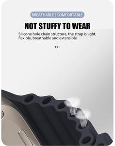 Bracelet Sport en Silicone <span class=keywords><strong>Ocean</strong></span> Band 49mm 44mm 45mm avec Boucle Papillon pour <span class=keywords><strong>Apple</strong></span> <span class=keywords><strong>Watch</strong></span> <span class=keywords><strong>Ultra</strong></span> Series 10 9 8 7 6 SE - Product Image 2