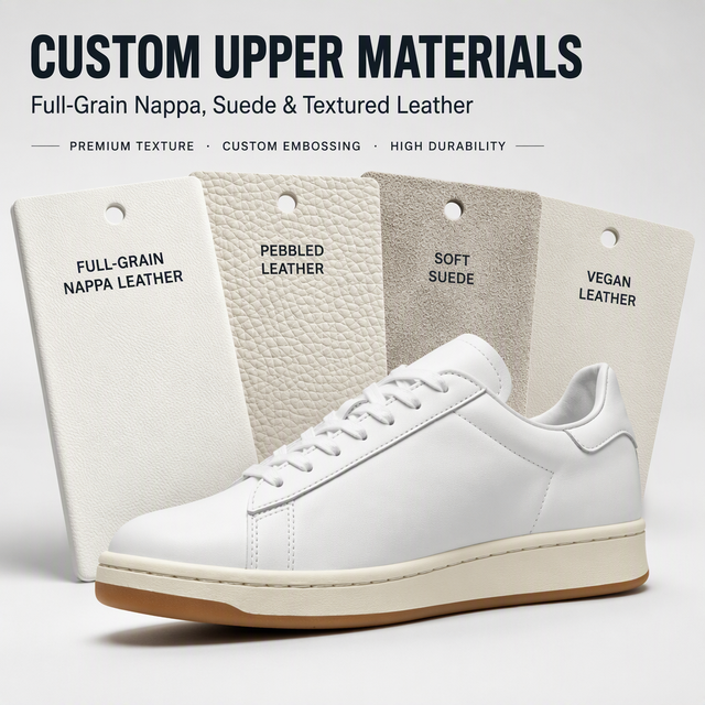 Custom Disposable Genuine Leather Minimalist Low-top Sneakers Casual Lace-up Shoes Breathable Non-slip Rubber Outsole Recyclable