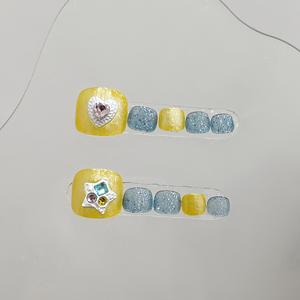 TSZS - <span class=keywords><strong>Uñas</strong></span> Postizas <span class=keywords><strong>de</strong></span> Alta Calidad con Diseño <span class=keywords><strong>de</strong></span> Diamantes Brillantes, <span class=keywords><strong>Uñas</strong></span> Acrílicas Artificiales Hechas a Mano - Product Image 3