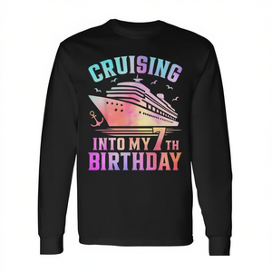 Camiseta de manga larga con diseño de crucero para mi séptimo cumpleaños - Product Image 2