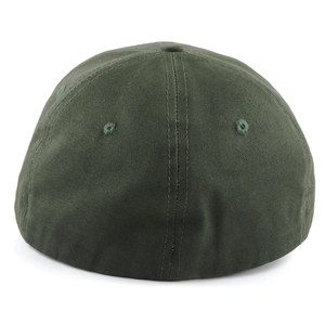 Custom Leather Patch Logo Baseball Cap Olive Green 6-Panel Fitted Casual <b>Hat</b> Unisex Adult Canvas Material Vietnam Factory - Product Image 5