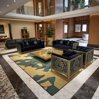 Ensemble canapé moderne de luxe tufté 123 villa pour le salon sofa carré tufté de luxe de luxe