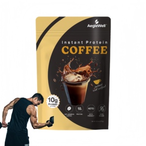 Caffè Proteico Istantaneo AegleWell con Etichetta Privata, Caffè Keto con 10g di Proteine e Integratori Erboristici, Polvere di Caffè Salutare - Product Image 1