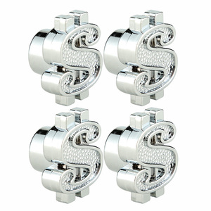 Tapa de Válvula Dollar Dorada de Acero Inoxidable para Neumáticos sin Cámara, Mejora y Reequipamiento para Automóviles - Product Image 2