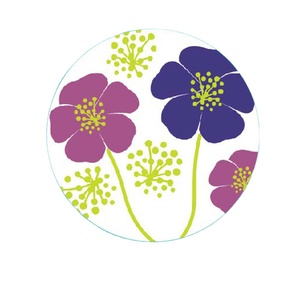 Flower Market Round Serving <strong>Platter</strong> Tableware 10 Inch Serving Dish, Floral Serving Plate <strong>White</strong> Dinnerware - Product Image 1