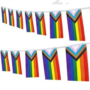 Lgbt Gay Rainbow Polyester Pride String <b>Flag</b> for Festival Party Celebration Decoration - Product Image 5