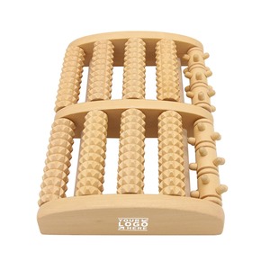 Direktverkauf ab Werk Natürlicher Holz-Fußmassageroller Fußtherapie-Schleifroller Fußpunkt-Massagegerät - Product Image 3