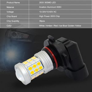 Nhà máy mới OEM 12V LED Sương Mù Ánh sáng bóng đèn H10 6000K 36SMD CSP CANBUS 360 siêu sáng xe DRL ánh sáng - Product Image 2