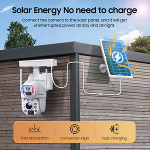 Sectec 30x <span class=keywords><strong>zoom</strong></span> 8MP 4k ống kính kép Dual View PTZ 8W năng lượng mặt trời Kim Loại Nhà ở máy ảnh 4G Sim Thẻ IP67 không thấm nước an ninh CCTV <span class=keywords><strong>Camera</strong></span> - Product Image 5