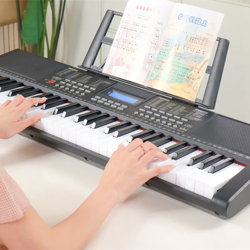 Badu Midi Piano 61 phím nhạc cụ Bàn phím teclados tổng hợp đàn Piano cầm tay mới bắt đầu với Midi và màn hình LCD