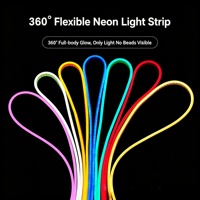 Tira de Luz LED de Silicona Flexible a Prueba de Agua IP65 de 6 mm y 8 mm, Luces de Neón Suaves para Publicidad Exterior, Proyecto de Letreros Personalizados
