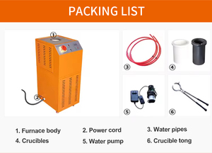 Fourneau à induction électrique miniature pour la fonte de l'or, de l'argent, du cuivre et du platine, température maximale de 1600°C, contrôle précis de la température - Product Image 5