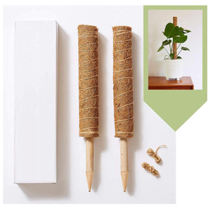 Poteau <span class=keywords><strong>en</strong></span> fibre de coco empilable pour support de Monstera, treillis d'extension pour plantes d'intérieur, piquets de jardinage avec étiquettes <span class=keywords><strong>en</strong></span> <span class=keywords><strong>bambou</strong></span> - Product Image 1