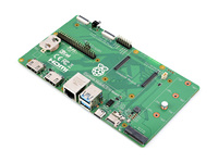 Kit de développement Waveshare Raspberry Pi Compute Module 5, carte IO, boîtier, Ethernet Gigabit, USB3.2 Gen1, connecteurs MIPI, CM5104032