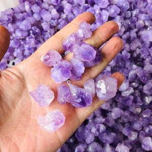 คริสตัลธรรมชาติขนาดเล็ก ดอกอะมีทิสต์ จุดปลายดอกอะมีทิสต์ดิบ สำหรับการบำบัด - Product Image 1