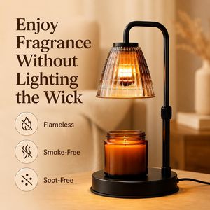 Lampe de table vintage à intensité variable pour chauffe-cire et diffuseur d'arômes, compatible avec les prises USA/AU/EU/UK - Product Image 2