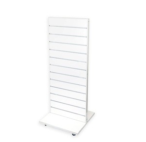 Tùy chỉnh hiện đại đơn giản kệ trưng bày double side di động slatwall - Product Image 5