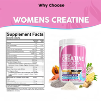 Poudre de créatine monohydrate Tianyuan pour femmes, enrichie en inositol, biotine et collagène, pour compléments alimentaires