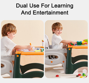 CLAF <span class=keywords><strong>BEBE</strong></span> vente en gros pas cher <span class=keywords><strong>Restaurant</strong></span> multifonctionnel Table et chaise d'alimentation pour bébé Chaise de salle à manger pour enfants en plastique - Product Image 6