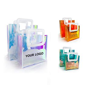 Custom Laser Transparent Colorful PVC <b>Gift</b> Bag, Fashion Small <b>Gift</b> Bags, <b>Gift</b> <b>Wrap</b> Bags for <b>Wedding</b> Souvenir 11.02"x5.3"x9.8" - Product Image 1