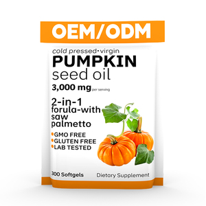 Cápsulas de Aceite de Semilla de Calabaza + Aceite de Linaza para la Salud Masculina, Apoyo a la Vejiga, Equilibrio Hormonal, Salud de la Próstata y Urinaria - Product Image 1