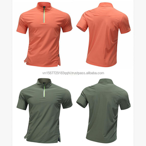 เสื้อออกกำลังกายคอตั้งแบบซิปครึ่งตัวสำหรับวิ่งมาราธอน ฟิตเนส เทรนนิ่ง แห้งเร็ว สำหรับผู้ชาย ปรับแต่งได้ - Product Image 1