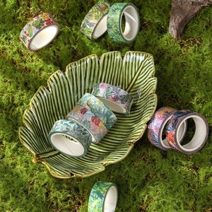Ruban Washi de style asiatique du Sud-Est, plantes vertes de la forêt tropicale, impression numérique, autocollants décoratifs pour journal DIY - Product Image 1