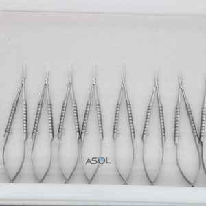 Forceps Lurus baja tahan karat Capsulorhexis dengan tangkai 12mm instrumen oftalmik - Product Image 3