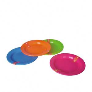 <span class=keywords><strong>Assiette</strong></span> à dîner Simple ronde multicolore <span class=keywords><strong>assiette</strong></span> en <span class=keywords><strong>plastique</strong></span> <span class=keywords><strong>assiette</strong></span> à fruits et légumes plateau à aliments 4 pièces - Product Image 1