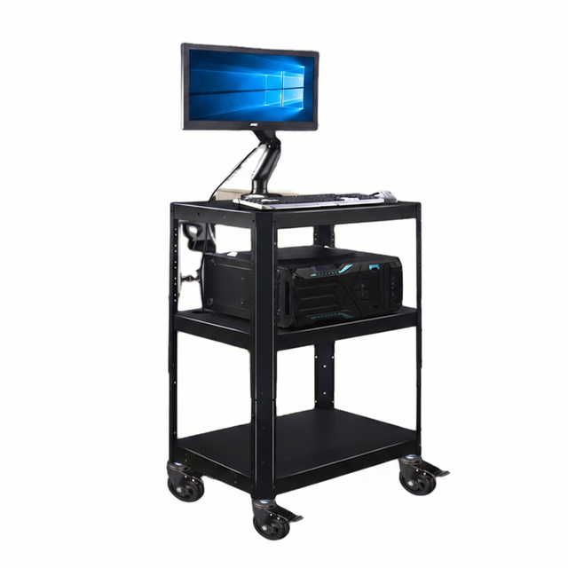 P97 Thickened Three-layer Metal Mobile Trolley Printer Monitor Computer Room Operation Maintenance Workbench Stand