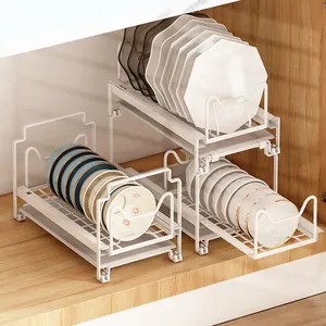 Égouttoir à vaisselle moderne en acier, design simple à extraction, pliable et coulissant, pour cuisine domestique, support et étagère pour assiettes <span class=keywords><strong>sous</strong></span> l'<span class=keywords><strong>évier</strong></span> - Product Image 4