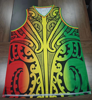 Camiseta de Baloncesto Maorí Personalizada FQ, Camiseta de Baloncesto Rasta Personalizada, Impresión por Sublimación, Uniformes de Baloncesto Tribales de Nueva Zelanda y Australia