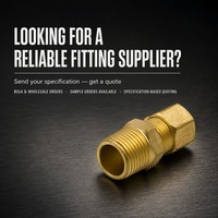 Raccord de compression en laiton massif avec écrou hexagonal et manchon pour ligne d'huile hydraulique, entretien de machines, vente en gros