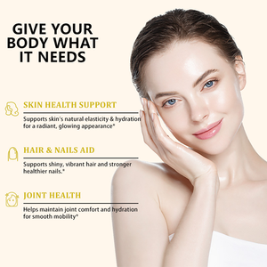 Complément alimentaire super-aliment à base de collagène marin en gélules molles, hydrolysé pur, avec vitamines C et E, protéines et acides aminés, compatible OEM - Product Image 2