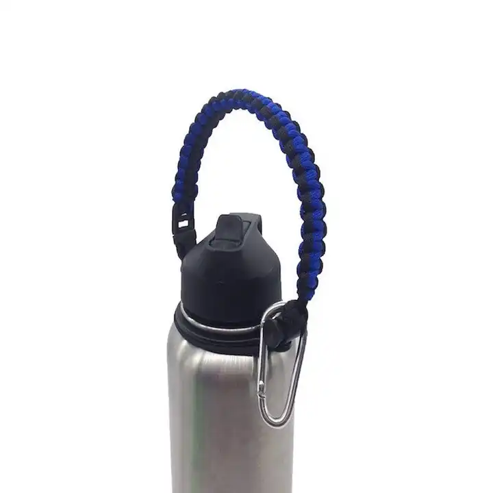Paracord Handle Strap with Safety Ring & Carabiner for Hydro Flask Water  Bottle