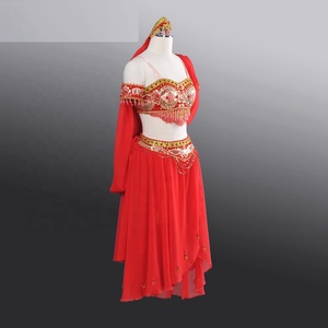 Rojo 2 piezas con tocado profesional La Bayadere Nikiya templo destrucción variación bailarina traje de Ballet español - Product Image 3