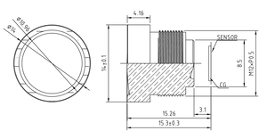F2.2mm 4mp Low Distortion <strong>Lens</strong> for Body Worn Camera - Product Image 3