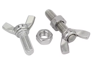 مسمار تثبيت لولبي من الفولاذ المقاوم للصدأ din4.8 برغي فراشة 6 #8 أحجام مسمار تثبيت براغي مع طقم صامولة الجناح - Product Image 2