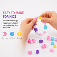 57PCS DIY Squishy Bracelet Bead Kit Round Jar Soft Beads Craft Toy Grosir